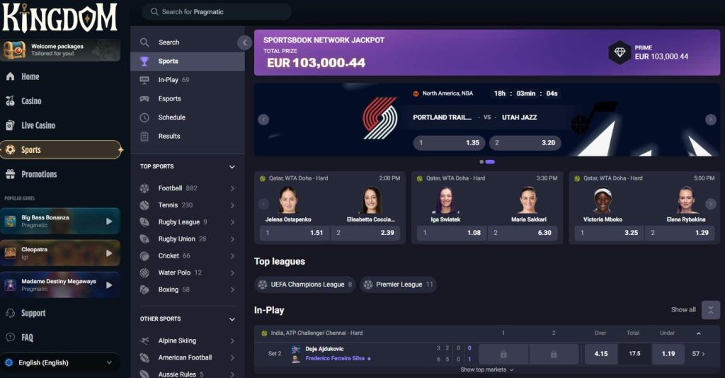 kingdom casino bookmaker